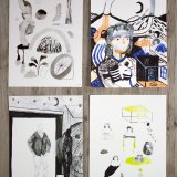 Within | Posters-prints, Giclee-print | Emilie Aastrup | Beauton Art Gallery posters-prints, giclee-print, figurative, portraiture, surrealistic, people, black, blue, orange, white, acrylic, watercolor, wood, other-mediums, abstract-forms, contemporary-art, copenhagen, decorative, faces, female, interior, interior-design, modern, modern-art, nordic, posters, scandinavien, trees, women, Buy original high quality art. Paintings, drawings, limited edition prints & posters by talented artists.