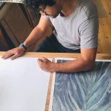 Nordic Refuge Edt. | Posters-prints, Giclee-print | Rafael Guerrero Céspedes | Beauton Art Gallery posters-prints, giclee-print, colorful, figurative, graphical, illustrative, botany, nature, blue, green, purple, turquoise, ink, contemporary-art, danish, decorative, design, flowers, forest, interior, interior-design, modern, modern-art, nordic, plants, scandinavien, Buy original high quality art. Paintings, drawings, limited edition prints & posters by talented artists.