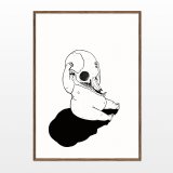 posters-prints, giclee-print, illustrative, monochrome, bodies, cartoons, children, humor, people, black, white, ink, paper, amusing, black-and-white, contemporary-art, danish, decorative, design, faces, modern, modern-art, nordic, scandinavien, sketch, Buy original high quality art. Paintings, drawings, limited edition prints & posters by talented artists.