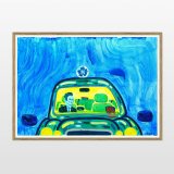 posters-prints, giclee-print, colorful, family-friendly, figurative, graphical, illustrative, pop, bodies, cartoons, everyday life, movement, people, blue, green, turquoise, yellow, ink, paper, amusing, danish, decorative, design, interior, interior-design, nordic, posters, pretty, prints, scandinavien, Buy original high quality art. Paintings, drawings, limited edition prints & posters by talented artists.