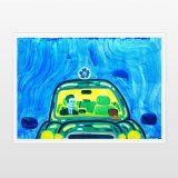 posters-prints, giclee-print, colorful, family-friendly, figurative, graphical, illustrative, pop, bodies, cartoons, everyday life, movement, people, blue, green, turquoise, yellow, ink, paper, amusing, danish, decorative, design, interior, interior-design, nordic, posters, pretty, prints, scandinavien, Buy original high quality art. Paintings, drawings, limited edition prints & posters by talented artists.