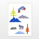 gouache-painting, colorful, figurative, illustrative, landscape, minimalistic, animals, botany, nature, sky, wildlife, blue, green, grey, orange, gouache, ink, paper, beautiful, birds, danish, design, forest, interior, interior-design, modern, modern-art, mountains, nordic, posters, prints, scandinavien, Buy original high quality art. Paintings, drawings, limited edition prints & posters by talented artists.