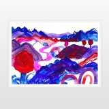 drawings, watercolor-paintings, aesthetic, colorful, family-friendly, figurative, landscape, botany, nature, patterns, blue, red, turquoise, violet, ink, watercolor, beautiful, danish, decorative, design, forest, modern, modern-art, nordic, posters, pretty, prints, scandinavien, Buy original high quality art. Paintings, drawings, limited edition prints & posters by talented artists.