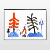 drawings, watercolor-paintings, collages, aesthetic, colorful, family-friendly, graphical, illustrative, minimalistic, botany, cartoons, nature, people, black, blue, red, acrylic, paper, watercolor, beautiful, danish, decorative, design, forest, interior, interior-design, modern, modern-art, nordic, posters, pretty, scandinavien, trees, Buy original high quality art. Paintings, drawings, limited edition prints & posters by talented artists.