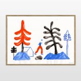 drawings, watercolor-paintings, collages, aesthetic, colorful, family-friendly, graphical, illustrative, minimalistic, botany, cartoons, nature, people, black, blue, red, acrylic, paper, watercolor, beautiful, danish, decorative, design, forest, interior, interior-design, modern, modern-art, nordic, posters, pretty, scandinavien, trees, Buy original high quality art. Paintings, drawings, limited edition prints & posters by talented artists.