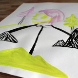 Solid Rock | Drawings, Gouache-painting, Watercolor-paintings | Emilie Aastrup | Beauton Art Gallery drawings, gouache-painting, watercolor-paintings, aesthetic, graphical, minimalistic, pop, animals, botany, nature, people, black, green, violet, gouache, ink, paper, beautiful, danish, decorative, design, forest, interior, interior-design, modern, modern-art, mountains, nordic, posters, pretty, prints, scandinavien, trees, Buy original high quality art. Paintings, drawings, limited edition prints & posters by talented artists.