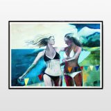 posters-prints, giclee-print, colorful, figurative, graphical, landscape, pop, portraiture, bodies, everyday life, moods, seasons, beige, blue, green, ink, paper, beach, interior, interior-design, modern, modern-art, posters, summer, sun, women, Buy original high quality art. Paintings, drawings, limited edition prints & posters by talented artists.