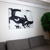 Black Noise | Paintings | Rose Marie Brøgger | Beauton Art Gallery paintings, abstract, aesthetic, monochrome, movement, black, grey, white, acrylic, cotton-canvas, abstract-forms, beautiful, black-and-white, copenhagen, danish, decorative, interior, interior-design, nordic, scandinavien, Buy original high quality art. Paintings, drawings, limited edition prints & posters by talented artists.