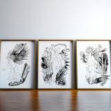 posters-prints, giclee-print, aesthetic, figurative, monochrome, portraiture, bodies, botany, sexuality, black, white, ink, paper, black-and-white, contemporary-art, danish, decorative, design, erotic, flowers, interior, interior-design, modern, modern-art, nordic, nude, scandinavien, sexual, Buy original high quality art. Paintings, drawings, limited edition prints & posters by talented artists.