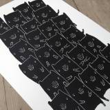 BEAR FAMILY - Silk screen print. 1 of 50. Numbered and signed. Part of the series "If only life was simple" art online, art online, talented artists, online art, beautiful illustrations and drawings, art prints, interior design inspiration