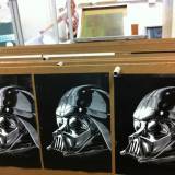 Daddy?! | Art-prints, Linocuts | Marta Banaszak | Beauton Art Gallery art-prints, linocuts, figurative, graphical, monochrome, pop, portraiture, bodies, people, science, technology, black, white, paper, black-and-white, celebrities, conceptual, contemporary-art, danish, design, interior, interior-design, modern, modern-art, nordic, pop-art, scandinavien, urban, Buy original high quality art. Paintings, drawings, limited edition prints & posters by talented artists.