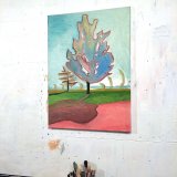 Georg Brandes Plads | Malerier | Rafael Guerrero Céspedes | Beauton Art Gallery malerier, æstetiske, nordisk, landskab, eskspressionisme, Scandinavisk, botanik, stemninger, forår, natur, årstider, pink, grønne, violet, blå,  bomuldslærred, olie, atmosfære, smukke, samtidskunst, træer, dag, dekorative, skov, lodret, moderne-kunst, naturlig, naturealistiske, udendørs, sceneri, sommer, sol, symbolsk, rolige, vilde, københavn, Køb original kunst og kunstplakater. Malerier, tegninger, limited edition kunsttryk & plakater af dygtige kunstnere.