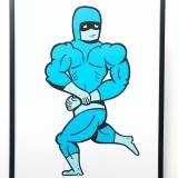 Hero | Art-prints, Gliceé | Mormor | Beauton Art Gallery art-prints, gliceé, family-friendly, illustrative, pop, cartoons, humor, people, blue, white, ink, paper, amusing, celebrities, danish, design, interior, interior-design, nordic, scandinavien, Buy original high quality art. Paintings, drawings, limited edition prints & posters by talented artists.