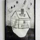 drawings, aesthetic, family-friendly, landscape, monochrome, architecture, sky, black, grey, white, ink, paper, pencils, other-mediums, architectural, danish, dark, decorative, design, houses, interior, interior-design, nordic, scandinavien, Buy original high quality art. Paintings, drawings, limited edition prints & posters by talented artists.