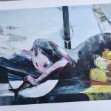 The supper -  limited edition fine art print by marck fink horse woman graphics ocean sea 