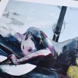 The supper -  limited edition fine art print by marck fink horse woman graphics ocean sea 