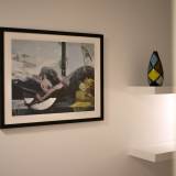 The supper -  limited edition fine art print by marck fink horse woman graphics ocean sea 