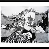 illustration. Expressive modern art. animals. talented artists, online art gallery.