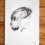 drawings, watercolors, figurative, portraiture, bodies, people, grey, white, paper, pencils, watercolor, copenhagen, danish, decorative, faces, interior, interior-design, scandinavien, Buy original high quality art. Paintings, drawings, limited edition prints & posters by talented artists.