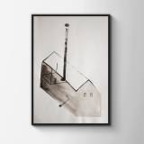 drawings, gouache, watercolors, geometric, monochrome, architecture, black, brown, grey, white, artliner, ink, paper, watercolor, architectural, beautiful, black-and-white, buildings, design, interior, interior-design, pretty, Buy original high quality art. Paintings, drawings, limited edition prints & posters by talented artists.