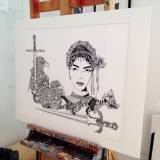 illustration. Expressive modern art. animals. talented artists, online art gallery.
