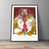 art-prints, gliceé, expressive, figurative, portraiture, surrealistic, bodies, people, sexuality, black, purple, red, yellow, ink, paper, contemporary-art, danish, design, erotic, expressionism, interior, interior-design, men, modern, modern-art, nordic, posters, prints, scandinavien, sexual, Buy original high quality art. Paintings, drawings, limited edition prints & posters by talented artists.