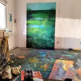 paintings, abstract, aesthetic, colorful, landscape, botany, nature, oceans, sky, green, cotton-canvas, oil, abstract-forms, atmosphere, boats, contemporary-art, decorative, design, interior, interior-design, modern, modern-art, scenery, Buy original high quality art. Paintings, drawings, limited edition prints & posters by talented artists.