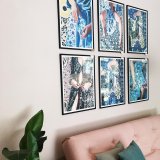 Act of Pattern, Studium | Posters-prints, Giclee-print | Aleksandra Kalisz | Beauton Art Gallery posters-prints, giclee-print, colorful, figurative, graphical, portraiture, bodies, patterns, religion, beige, blue, red, white, yellow, ink, paper, beautiful, contemporary-art, danish, decorative, design, female, flowers, interior, interior-design, love, natural, naturalism, nordic, romantic, scandinavien, vivid, women, Buy original high quality art. Paintings, drawings, limited edition prints & posters by talented artists.