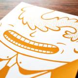 Golden Gentleman | Art-prints, Serigraphs | Mormor | Beauton Art Gallery art-prints, serigraphs, family-friendly, figurative, monochrome, pop, cartoons, humor, people, gold, white, acrylic, paper, amusing, contemporary-art, copenhagen, danish, decorative, design, faces, interior, interior-design, modern, modern-art, nordic, pop-art, posters, prints, scandinavien, urban, Buy original high quality art. Paintings, drawings, limited edition prints & posters by talented artists.