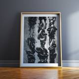 posters-prints, lithographs, engravings, abstract, aesthetic, monochrome, architecture, black, grey, white, ink, paper, abstract-forms, autumn, danish, decorative, design, interior, interior-design, nordic, scandinavien, Buy original high quality art. Paintings, drawings, limited edition prints & posters by talented artists.