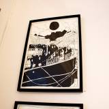 drawings, graphical, illustrative, monochrome, portraiture, architecture, oceans, sailing, transportation, black, white, paper, marker, black-and-white, boats, buildings, decorative, interior-design, vessels, Buy original high quality art. Paintings, drawings, limited edition prints & posters by talented artists.