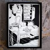 drawings, geometric, surrealistic, architecture, black, white, artliner, paper, marker, time, Buy original high quality art. Paintings, drawings, limited edition prints & posters by talented artists.