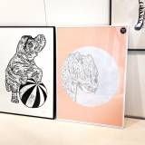 linocut monikapetersen printmaking elephant