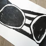 Things i see when I close my eyes #7 - 30 x 42 cm. An original illustration by artist My Buemann. The illustration is not framed. strong and expressive art illustrations and drawings, talented Danish illustrator, cartoonist, faverige