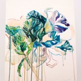 drawings, gouache-painting, watercolor-paintings, aesthetic, figurative, illustrative, still-life, botany, nature, blue, purple, turquoise, gouache, ink, watercolor, decorative, flowers, interior, interior-design, modern, modern-art, plants, Buy original high quality art. Paintings, drawings, limited edition prints & posters by talented artists.