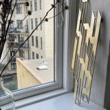 sculptures, abstract, aesthetic, geometric, monochrome, architecture, patterns, brown, gold, metal, abstract-forms, architectural, Buy original high quality art. Paintings, drawings, limited edition prints & posters by talented artists.