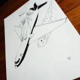 aircraft, koala bear, illustrations and drawings, art, art gallery, gallery, funny drawing, street art, pop culture, inspiration,