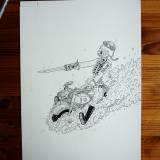 Nazi Bone Daddy - 29,7 x 42 cm., A3. An original illustration by Rune Alexandersen.  The drawing is done on thick acid-free permanent paper. The drawing is not framed. illustrations and drawings, art, art gallery, gallery, funny drawing, street art, pop culture, inspiration,