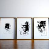 posters-prints, giclee-print, expressive, monochrome, patterns, people, black, white, ink, paper, black-and-white, contemporary-art, danish, design, expressionism, faces, interior, interior-design, modern, modern-art, nordic, posters, prints, scandinavien, Buy original high quality art. Paintings, drawings, limited edition prints & posters by talented artists.