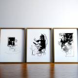 Mirror I | Posters-prints, Giclee-print | Ola Juliussen | Beauton Art Gallery posters-prints, giclee-print, abstract, expressive, figurative, portraiture, patterns, people, black, white, ink, paper, black-and-white, contemporary-art, danish, decorative, design, expressionism, faces, interior, interior-design, modern, modern-art, nordic, posters, prints, scandinavien, Buy original high quality art. Paintings, drawings, limited edition prints & posters by talented artists.