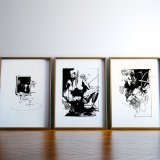 posters-prints, giclee-print, abstract, expressive, monochrome, patterns, people, black, white, ink, paper, black-and-white, contemporary-art, danish, decorative, design, expressionism, faces, interior, interior-design, modern, modern-art, nordic, posters, prints, scandinavien, Buy original high quality art. Paintings, drawings, limited edition prints & posters by talented artists.