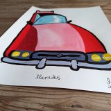 posters-prints, giclee-print, family-friendly, figurative, graphical, illustrative, pop, cartoons, humor, movement, transportation, pink, red, ink, paper, amusing, cars, contemporary-art, danish, decorative, interior, interior-design, modern, modern-art, nordic, posters, scandinavien, Buy original high quality art. Paintings, drawings, limited edition prints & posters by talented artists.