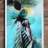 posters-prints, aesthetic, colorful, figurative, graphical, illustrative, landscape, portraiture, bodies, nature, oceans, people, sky, blue, green, turquoise, yellow, ink, paper, beach, beautiful, danish, decorative, design, female, interior, interior-design, nordic, posters, pretty, scandinavien, summer, women, Buy original high quality art. Paintings, drawings, limited edition prints & posters by talented artists.