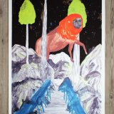 Untitled IX | Posters-prints, Giclee-print | Emilie Aastrup | Beauton Art Gallery posters-prints, giclee-print, aesthetic, illustrative, landscape, animals, botany, moods, wildlife, black, blue, brown, green, grey, gouache, paper, watercolor, atmosphere, autumn, contemporary-art, danish, decorative, design, flowers, forest, interior, interior-design, modern, modern-art, mountains, nordic, scandinavien, trees, Buy original high quality art. Paintings, drawings, limited edition prints & posters by talented artists.