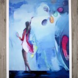 posters-prints, giclee-print, colorful, family-friendly, figurative, illustrative, pop, bodies, movement, people, sky, blue, red, paper, contemporary-art, danish, design, female, interior, interior-design, modern, modern-art, nordic, party, posters, scandinavien, women, Buy original high quality art. Paintings, drawings, limited edition prints & posters by talented artists.