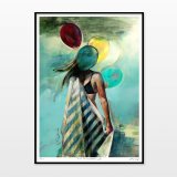 posters-prints, aesthetic, colorful, figurative, graphical, illustrative, landscape, portraiture, bodies, nature, oceans, people, sky, blue, green, turquoise, yellow, ink, paper, beach, beautiful, danish, decorative, design, female, interior, interior-design, nordic, posters, pretty, scandinavien, summer, women, Buy original high quality art. Paintings, drawings, limited edition prints & posters by talented artists.