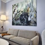 paintings, colorful, figurative, illustrative, landscape, animals, botany, insects, wildlife, brown, green, grey, acrylic, flax-canvas, oil, autumn, birds, contemporary-art, danish, design, forest, interior, interior-design, modern, modern-art, naturalism, nordic, scandinavien, trees, Buy original high quality art. Paintings, drawings, limited edition prints & posters by talented artists.