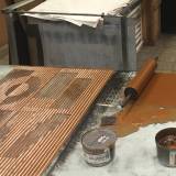LOVE linocut_printing process