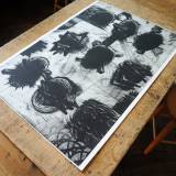 art-prints, engravings, abstract, graphical, monochrome, movement, patterns, black, grey, white, ink, paper, abstract-forms, atmosphere, black-and-white, conceptual, danish, decorative, design, interior, interior-design, nordic, scandinavien, Buy original high quality art. Paintings, drawings, limited edition prints & posters by talented artists.