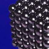 Magnetic cube blue - 140 x 100 cm. Limited edition linocut print by Marta Banaszak MAGNETIC CUBE linocut_detail